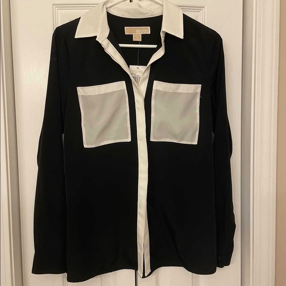 Michael Kors Colorblock Blouse *never worn